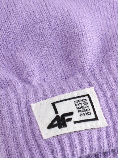 Dziecięce rękawiczki dzianinowe 4F 4FJRAW25AGLOU146 - fioletowe
