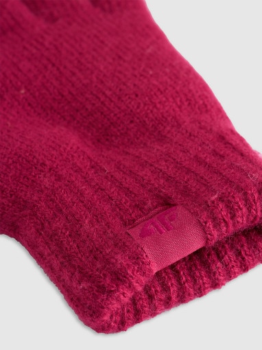 Dziecięce rękawiczki Soft Touch 4F 4FJWAW25AGLOU154 - różowe