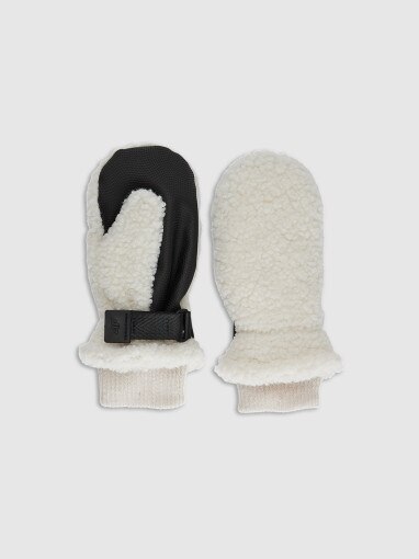 4F JUNIOR Dziecięce rękawiczki z jednym palcem 4F 4FJWAW25AGLOU155 beżowe Beżowy