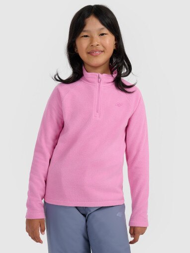  4F JUNIOR Dziewczęca bielizna polarowa (góra) 4F 4FJRAW25UFLEF070  różowa Różowy