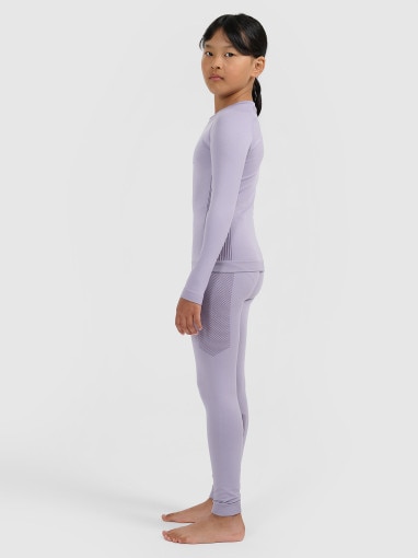 Dziewczęca bielizna termoaktywna komplet 4F 4FJRAW25USEAF263 - fioletowa