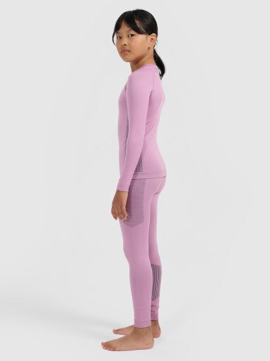 Dziewczęca bielizna termoaktywna komplet 4F 4FJRAW25USEAF263 - różowa
