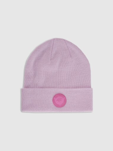  4F JUNIOR Dziewczęca czapka zimowa 4F 4FJRAW25ACAPF0749  różowa Różowy