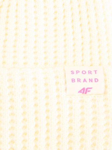 Dziewczęca czapka zimowa 4F 4FJRAW25ACAPF0810 - biała