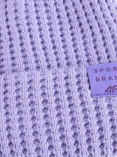 Dziewczęca czapka zimowa 4F 4FJRAW25ACAPF0810 - fioletowa