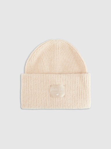  4F JUNIOR Dziewczęca czapka zimowa 4F 4FJRAW25ACAPF0811  beżowa Beżowy