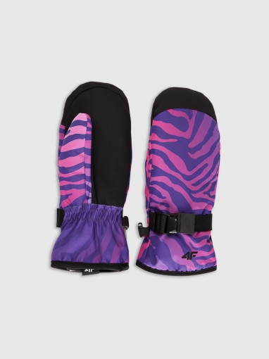 4F JUNIOR Dziewczęce rękawiczki narciarskie 4F 4FJWAW25AFGLF198 multikolor Multikolor