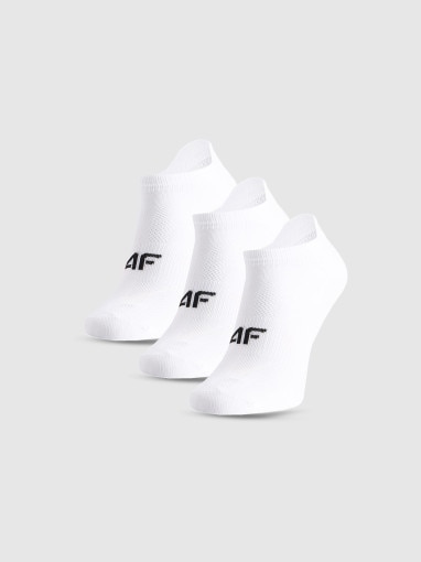  4F JUNIOR Dziewczęce skarpetki treningowe (3pack) 4F 4FJWMM00UFSOF260  białe Biały