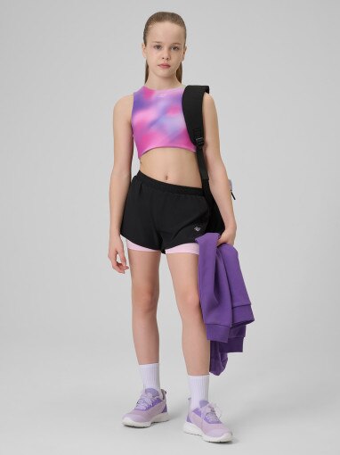 4F JUNIOR Dziewczęce spodenki treningowe 4F 4FJRSS26TFSHF1696 multikolor Multikolor