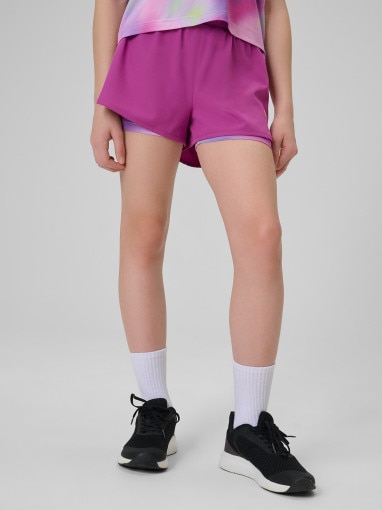 Dziewczęce spodenki treningowe 4F 4FJRSS26TFSHF1696 - multikolor