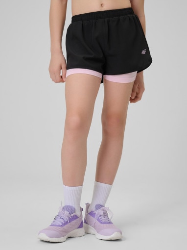 Dziewczęce spodenki treningowe 4F 4FJRSS26TFSHF1696 - multikolor