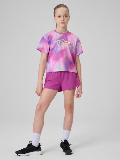 4F JUNIOR Dziewczęce spodenki treningowe 4F 4FJRSS26TFSHF1696 multikolor Multikolor