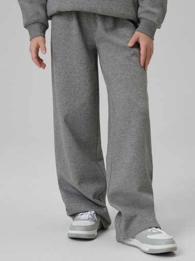 Dziewczęce spodnie dresowe 4F 4FJRSS26TTROF1726 - szare