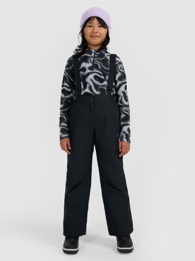 4F JUNIOR Dziewczęce spodnie narciarskie 4F 4FJRAW25TFTRF1241 czarne Czarny