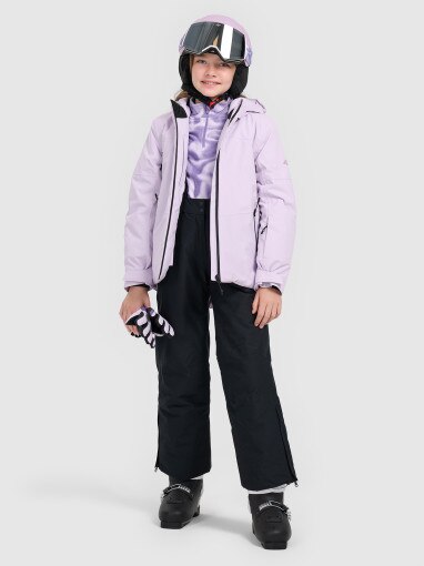 4F JUNIOR Dziewczęce spodnie narciarskie 4F 4FJRAW25TFTRF1243 czarne Czarny