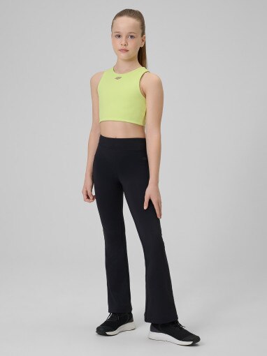 Dziewczęcy biustonosz treningowy 4F 4FJRSS26USBAF285 - zielony