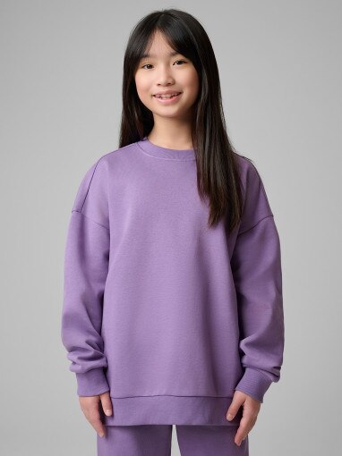 Dziewczęcy dres komplet 4F 4FJRSS26TAPSF212 - fioletowy