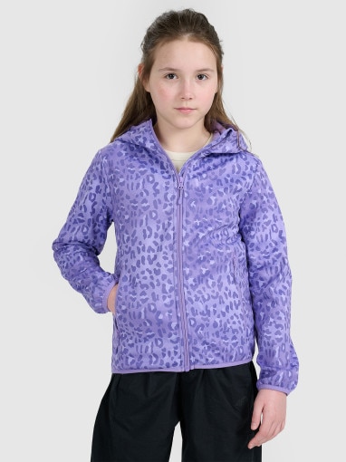 4F JUNIOR Dziewczęcy softshell 4F 4FJRAW25TSOFF507 fioletowy Multikolor