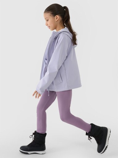 Dziewczęcy softshell 4F 4FJWSS25TSOFF305 - szary