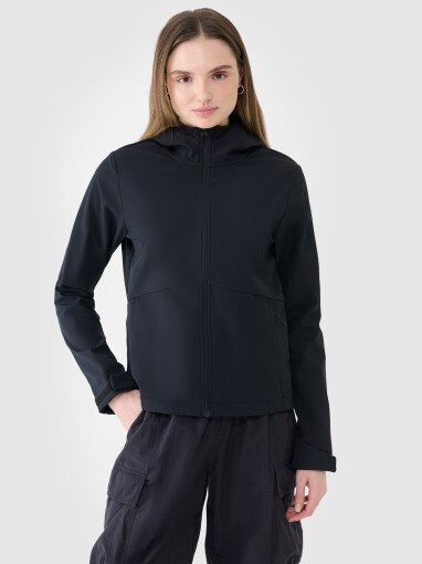 4F Damski softshell 4F 4FWSS25TSOFF320  czarny Czarny