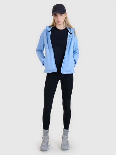 Damski softshell 4F 4FWSS25TSOFF320 - niebieski