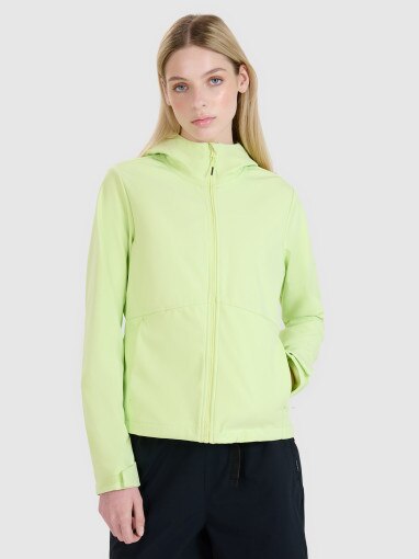 4F Damski softshell 4F 4FWSS25TSOFF320  zielony Zielony