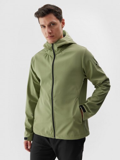 4F Męska kurtka softshell membrana 5000 4F 4FWAW24TSOFM283  zielona Zielony
