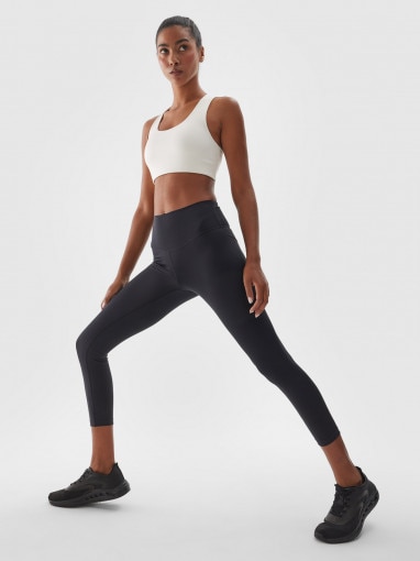 4F Damskie legginsy treningowe 4F 4FWAW24TFTIF276  czarne Głęboka czerń