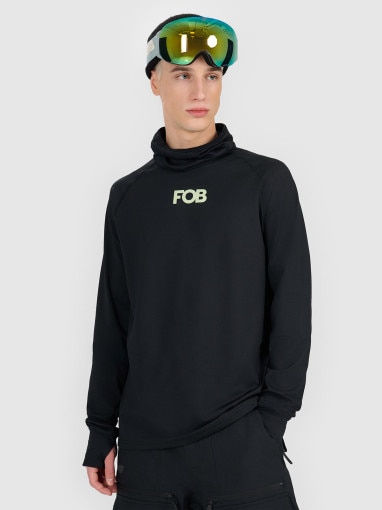  4F Męska bielizna termiczna ocieplana (góra) 4F 4FWAW25UBRUM089  czarna Czarny