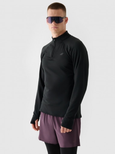 4F Męska bluza do biegania 4F 4FWAW24TFSWM410  szara Szary
