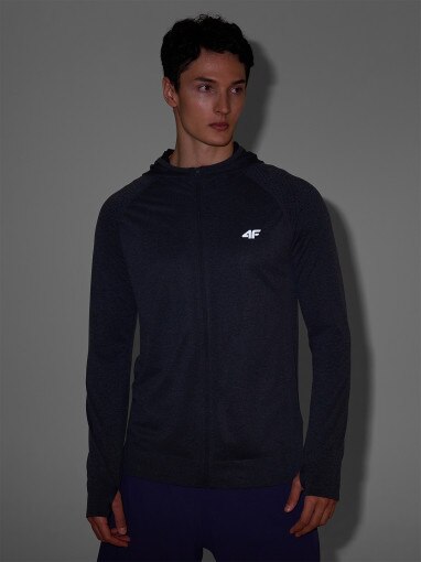 Męska bluza do biegania 4F 4FWSS25TFSWM544 - szara
