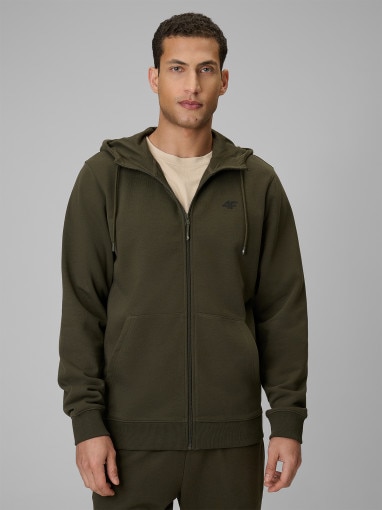 Obrazek dla: 4F Męska bluza dresowa rozpinana z kapturem 4F 4FRSS26TSWSM3106  khaki Khaki