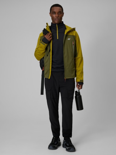 Męska bluza trekkingowa bez kaptura 4F 4FWSS26TFSWM639 - czarna