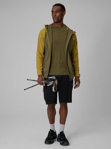 Męska bluza trekkingowa z kapturem 4F 4FWSS26TFSWM640 - khaki