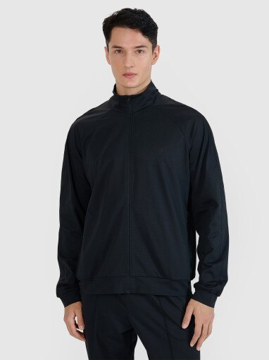 4F Męska bluza treningowa 4F 4FRSS25TFSWM634  czarna Czarny