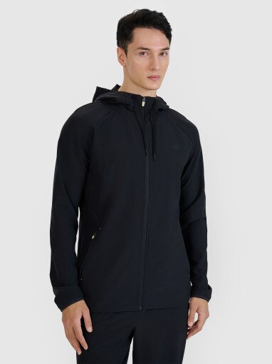 4F Męska bluza treningowa 4F 4FWSS25TFSWM458  czarna Czarny