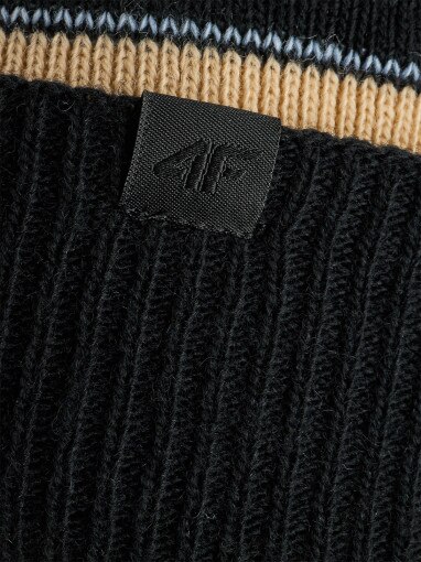 Męska czapka zimowa 4F 4FRAW25ACAPM0720 - beżowa