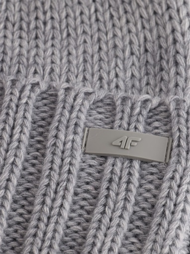 Męska czapka zimowa 4F 4FRAW25ACAPM0830 - szara