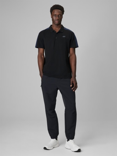 Męska koszulka polo 4F 4FWSS26TPTSM636 - czarna