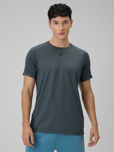  4F Męska koszulka treningowa 4F 4FRSS26TFTSM2289  szara Szary