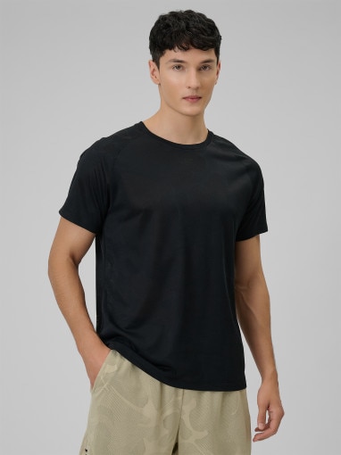  4F Męska koszulka treningowa 4F 4FWSS26TFTSM1777  czarna Czarny