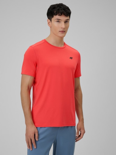  4F Męska koszulka treningowa 4F 4FWSS26TFTSM1785  czerwona Czerwony