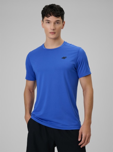  4F Męska koszulka treningowa 4F 4FWSS26TFTSM1785  niebieska Niebieski