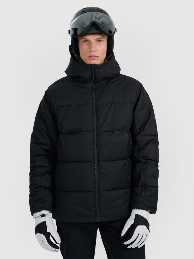  4F Męska kurtka narciarska 4F 4FWAW25TTJAM0788  czarna Czarny