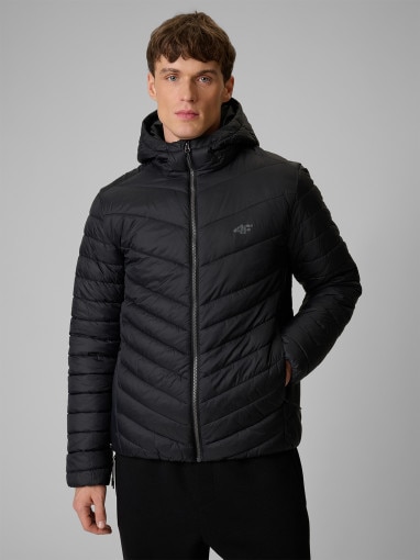  4F Męska kurtka puchowa pikowana 4F 4FRSS26TDJAM0953  czarna Czarny