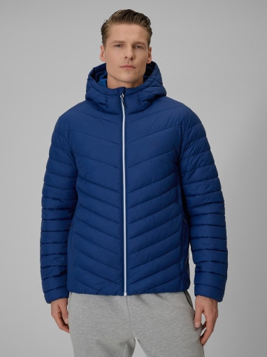  4F Męska kurtka puchowa pikowana 4F 4FRSS26TDJAM0953  granatowa Granatowy