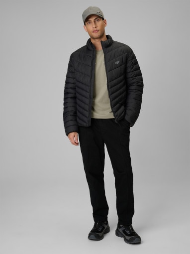 Męska kurtka puchowa pikowana 4F 4FRSS26TDJAM0954 - czarna