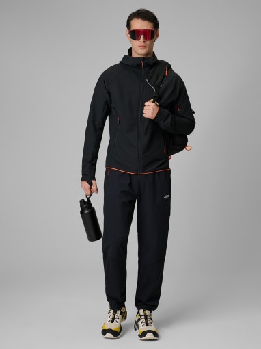 Męska kurtka trekkingowa softshell 4F 4FRSS26TSOFM644 - czarna