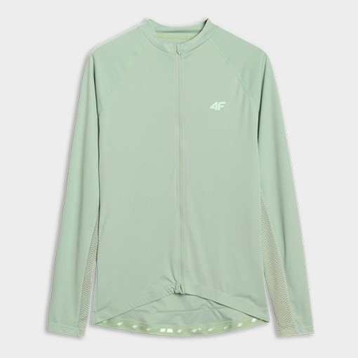 Męski longsleeve kolarski 4F 4FWSS25TFLOM339 - zielony
