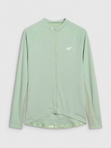 4F Męski longsleeve kolarski 4F 4FWSS25TFLOM339  zielony Zielony